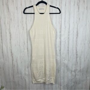 Abercrombie and Fitch ivory stretch knit dress